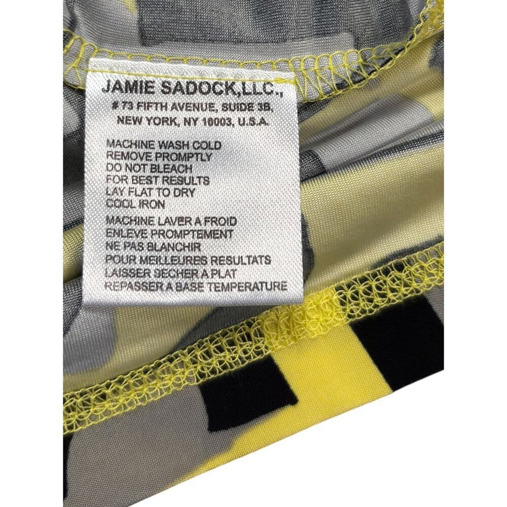 Jamie Saddock Golf Top Size XL Yellow Black Sleeveless Abstract Pickleball Golf - Picture 10 of 11